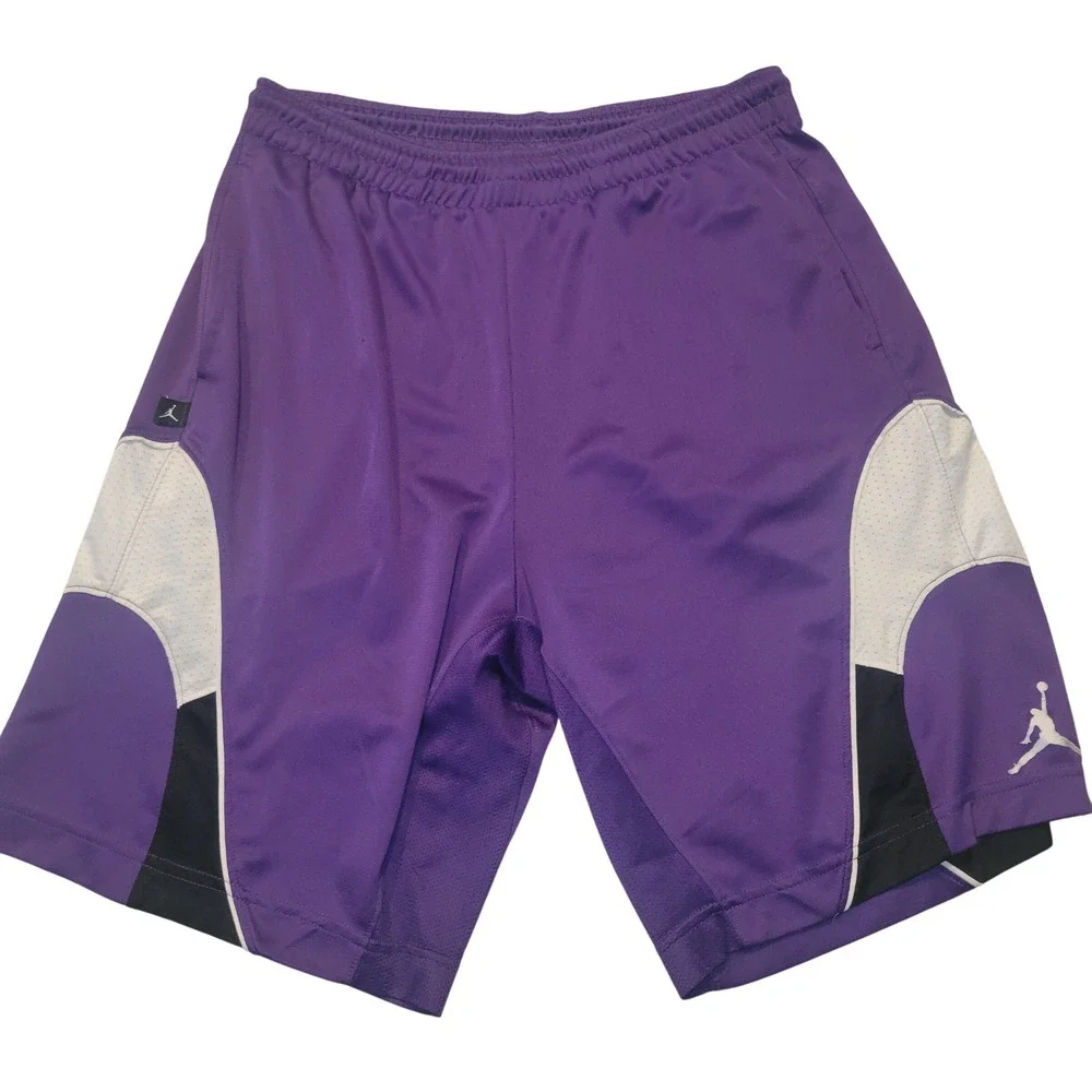 NIKE Jordan Dri Fit Basketball Shorts Purple S Athletic Workout athleisure comfy